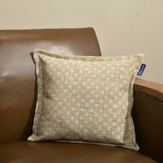 Nautica Decorative Pillow Case from 100% Cotton Beige 43x43cm