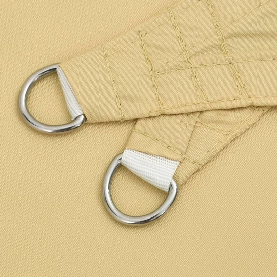 vidaXL Square Shade Sail Beige with PU Coating 4.5x4.5m