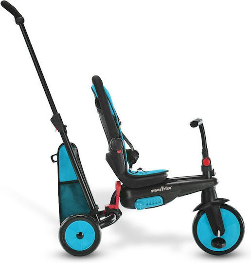 Smart Trike Kinder-Dreirad STR3 Folding Faltbar, Umwandelbar mit Elternlenker & Zelt für 9+ Monate Blau