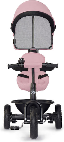 Kinderkraft Freeway Kids Tricycle Convertible, With Storage Basket, Sunshade & Push Handle for 6-18 Months Pink