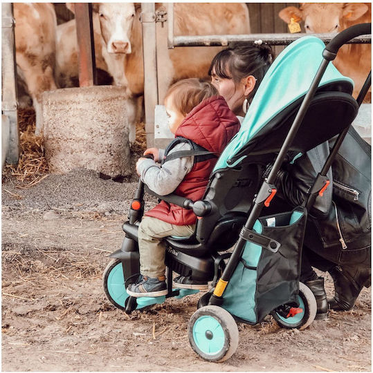 Smart Trike Kinder-Dreirad STR3 Folding Faltbar, Umwandelbar mit Elternlenker & Zelt für 9+ Monate Blau