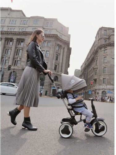 Q Play Rito Convertible with Parental Handle 3 in 1 for 10 Months Black