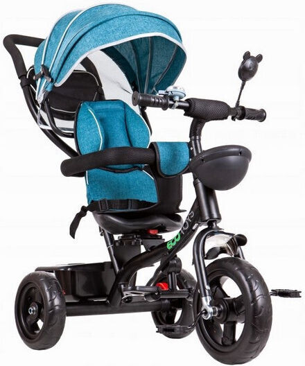 Ecotoys Kids Tricycle with Parental Handle for 1-5 Years Green/Blue