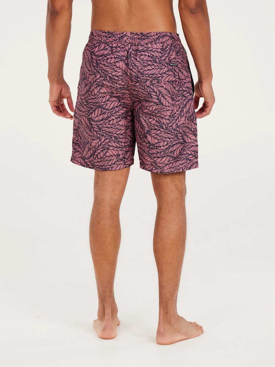 Protest Beachshort Men's Swimwear Bermuda Pink/blue with Patterns