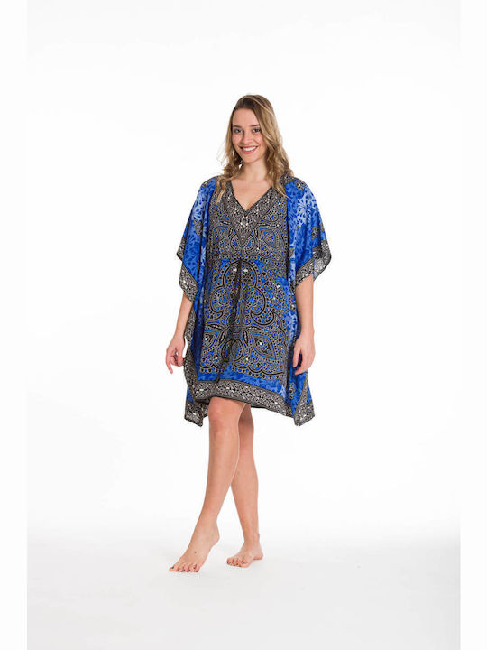 Rima Beachwear Damen Kaftan Strand Blue