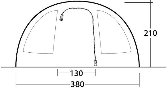 Outwell Sky 6 Summer Camping Tent Tunnel Grey With Double Cloth For 6 People 320x480x200cm