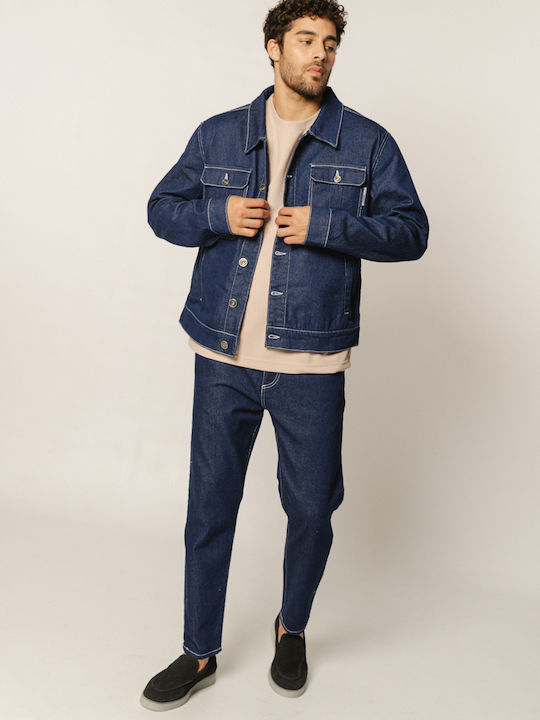 Edward Jeans Men's Denim Jacket Blue