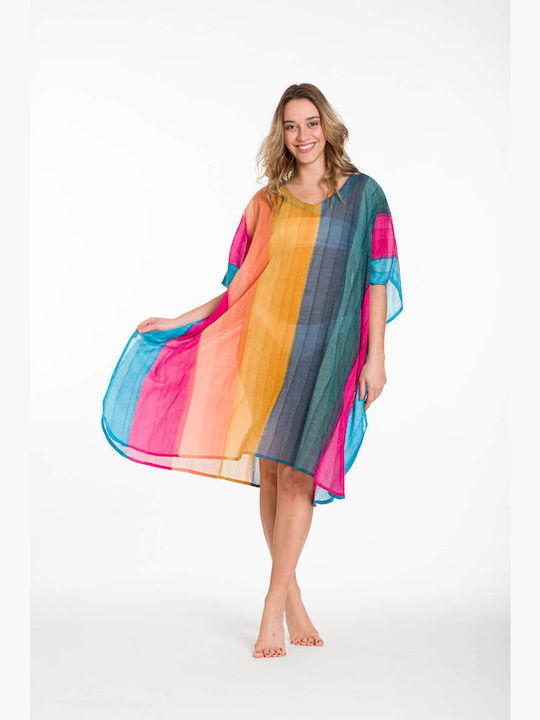 Rima Beachwear Γυναικείο Καφτάνι Παραλίας Πολύχρωμο