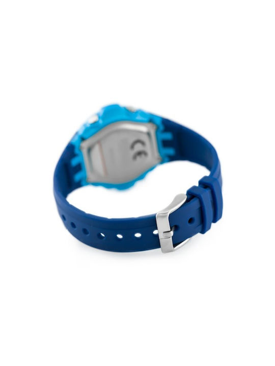 Oceanic Watch Chronograph with Blue Rubber Strap