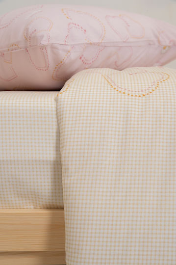 Biokarpet Naf Naf Fairies 353 Cream Pink Σετ Σεντόνια-σετ Σεντόνια