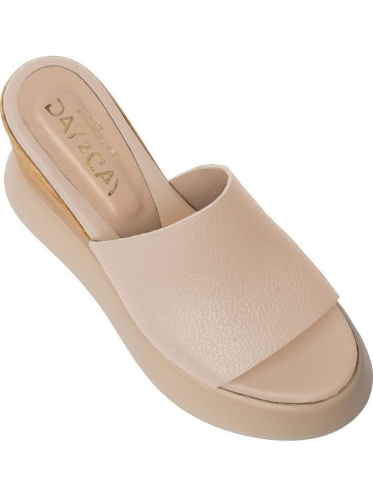 Damenplattformen Beige