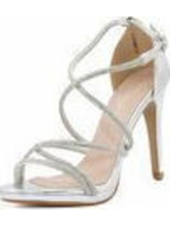 Sandals with Strass Silver