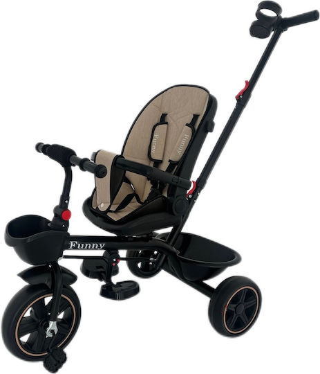 Funny Foldable and Convertible for 1.5+ Years Beige Kids Tricycles