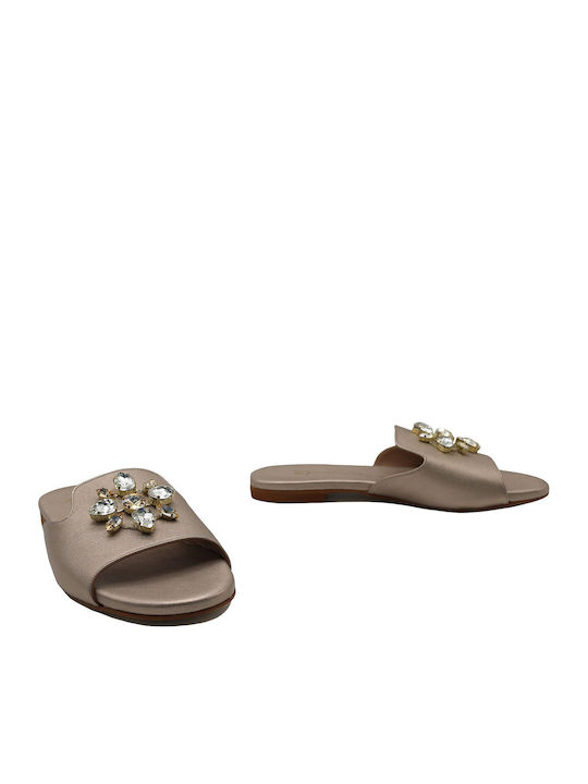 Flache Sandalen für Damen in Beige Farbe