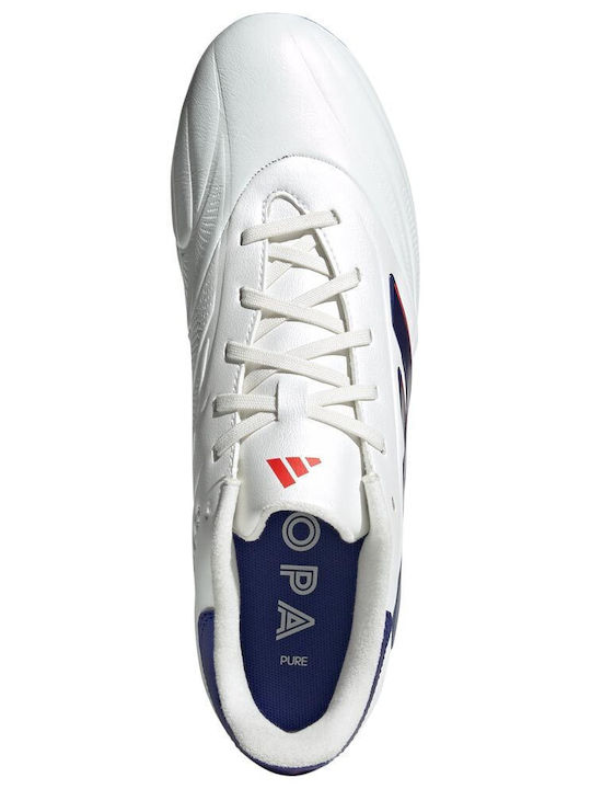 Adidas Copa Pure 2 League HG Χαμηλά Ποδοσφαιρικά Παπούτσια με Τάπες Λευκά