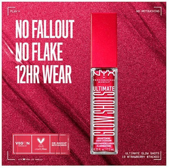 NYX Professional Makeup Ultimate Glow Shots Lidschatten in flüssiger Form 19 Strawberry Stacked 7.5ml
