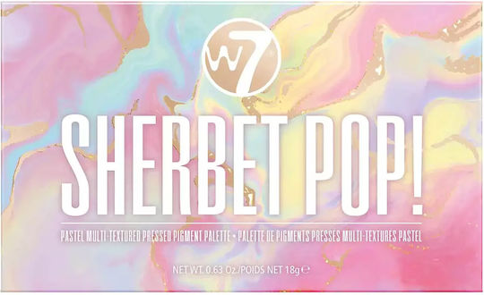 W7 Cosmetics Sherbet Pop Eye Shadows Palette in Pressed Powder Form 18gr