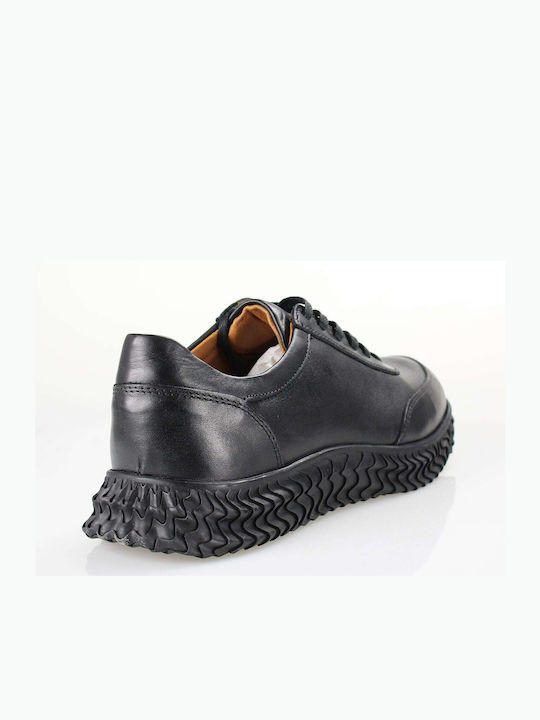 Savas Leder Herren Freizeitschuhe Schwarz