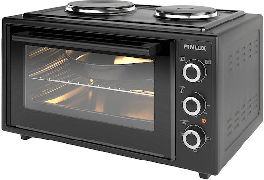 Finlux Elektrischer Ofen 45Es mit 2 Brennern Schwarz