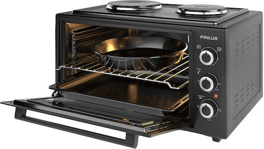 Finlux Elektrischer Ofen 45Es mit 2 Brennern Schwarz
