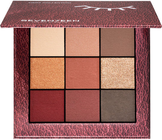 Seventeen Fiery Collection Paletă Cu Fard De Pleoape În Formă Pudră Presată 12gr
