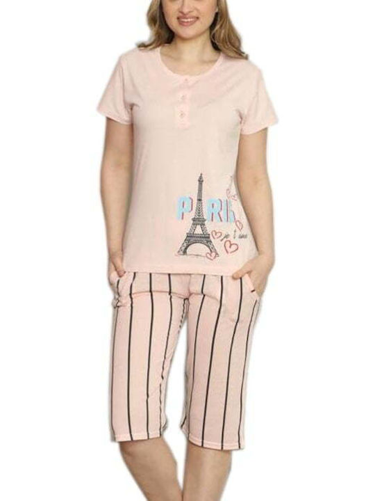 SNC Homewear Summer Women's Pyjama Set Cotton Pink