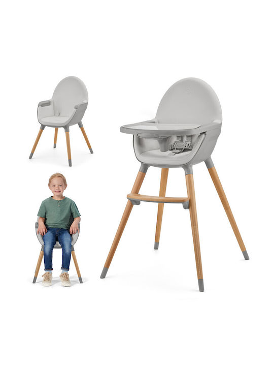 Kinderkraft Fini 2 Baby Highchair 2 in 1 With Adjustable Height Gray