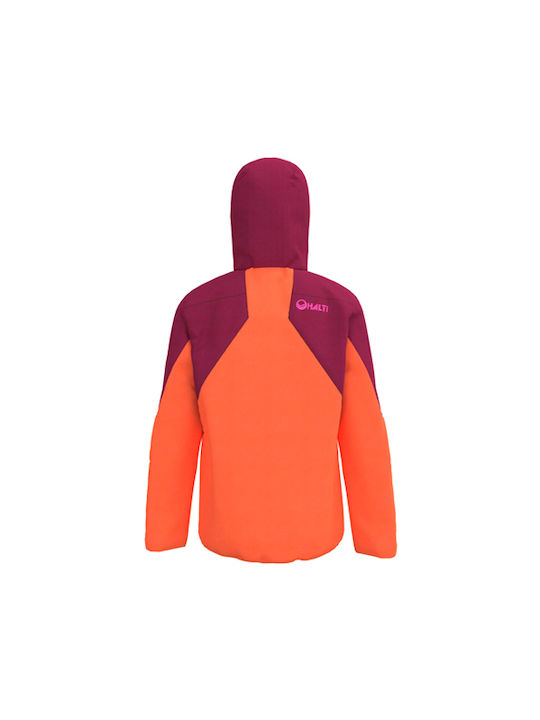 Junior Pyry Drymaxx Ski Jacket Orange Glow Halti Kid Pyry Dx is a sporty and versatile ski jacket for children