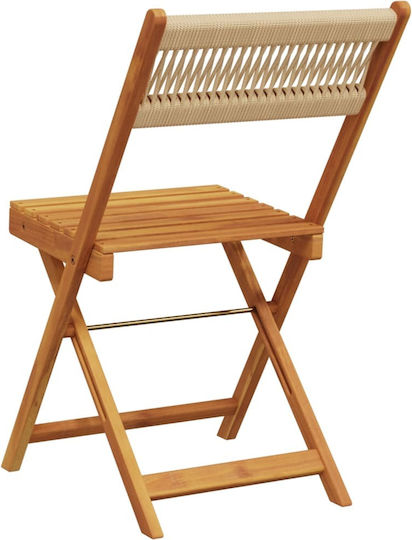 Outdoor-Stuhl Hölzernes Black 2Stück 38x32.5x80εκ.