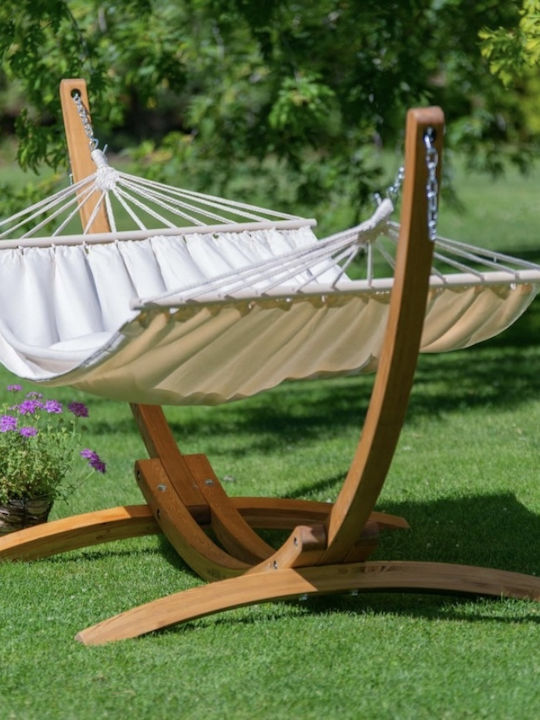 Αιώρα Με Ξύλινη Ράβδο Chillounge Palma Beach & Σταντ Ευκάλυπτου