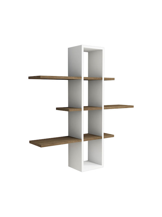 Raft Perete Akira Walnut-white 96x19.5x101cm