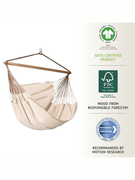 Showood Single Hammock Beige 210x140cm