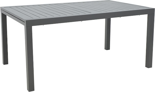Τραπέζι Lafla Επεκτεινόμενο 160(+80)x100x75(+80) Ανθρακί Τραπέζι Lafla Επεκτεινόμενο 160(+80)x100x75(+80) Ανθρακί