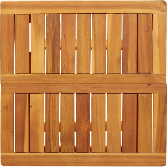 Sitting Room Outdoor Foldable Wood Table Natural 50x50x50cm