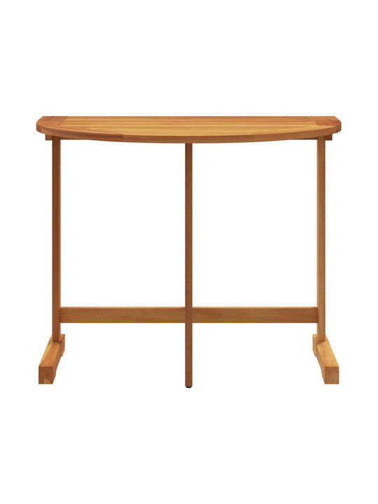 Wooden Garden & Terrace Table for Small Spaces Foldable Solid Acacia Wood 90x60x72cm
