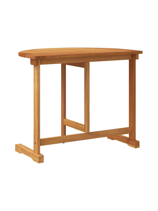 Wooden Garden & Terrace Table for Small Spaces Foldable Solid Acacia Wood 90x60x72cm