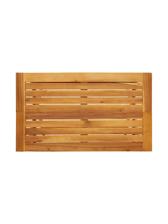 Sitting Room Table for Small Outdoor Spaces made of Acacia Foldable Solid Acacia Wood 90x52.5x65cm