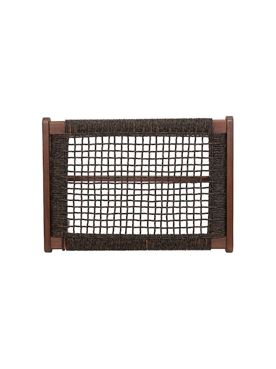 Hölzernes Gartenhocker Außeneinsatz Mesh Braune 41x57x57cm