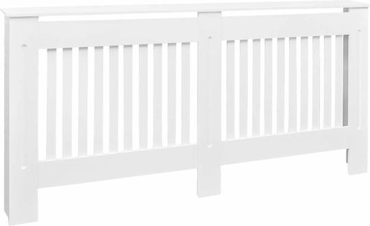 vidaXL Калориферен Капак От MDF Бял 172x19x81см