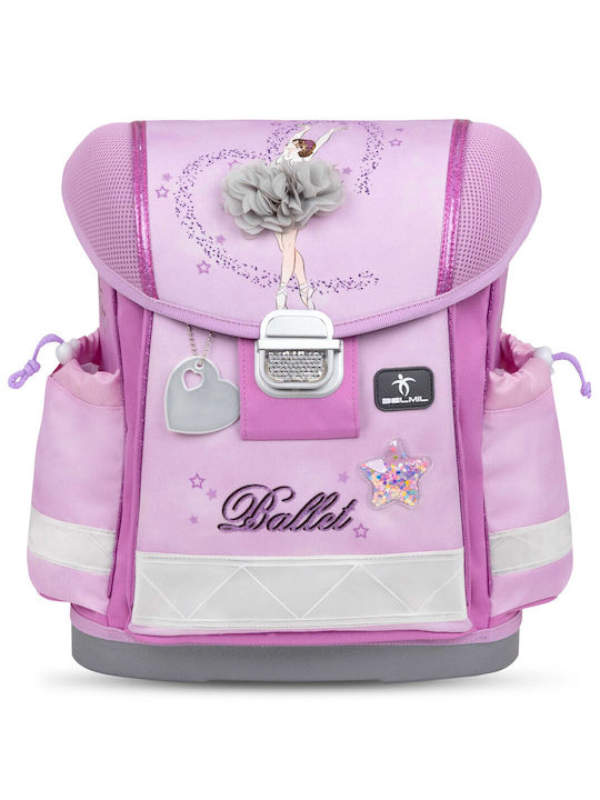 Belmil Ballerina School Bag Backpack Junior High-High School in Purple color 19lt