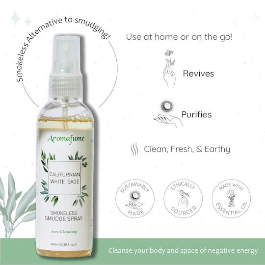 Spray aromatic pentru curățare spațiu cu energie de salvie albă 100ml