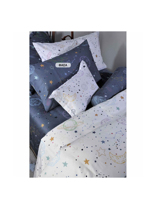 Down Town Home Pillowcase Set Oxford Space Blue 52x75cm.