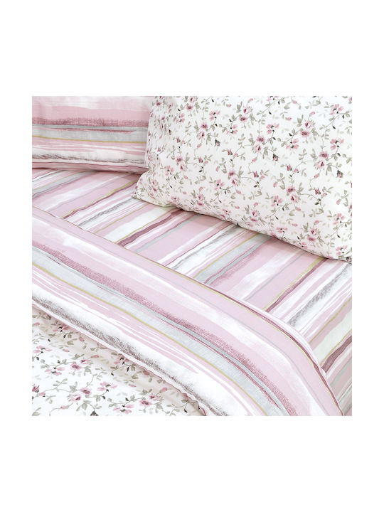 Lino Home Agne Μαξιλαροθήκη Rose 50x70εκ.