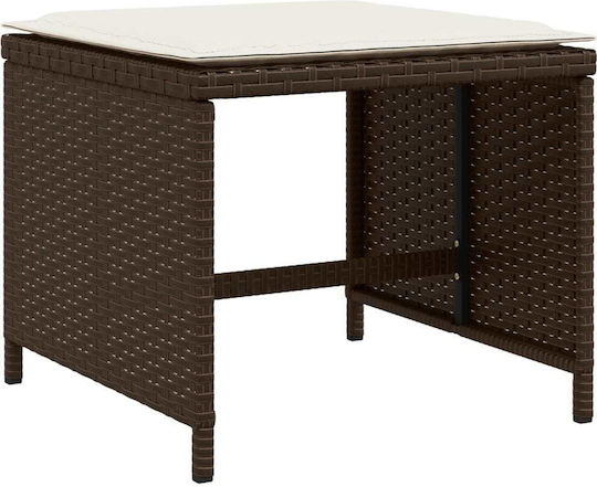 Σκαμπό Rattan 4τμχ 40x40x35cm Σκαμπό Rattan 4τμχ 40x40x35cm