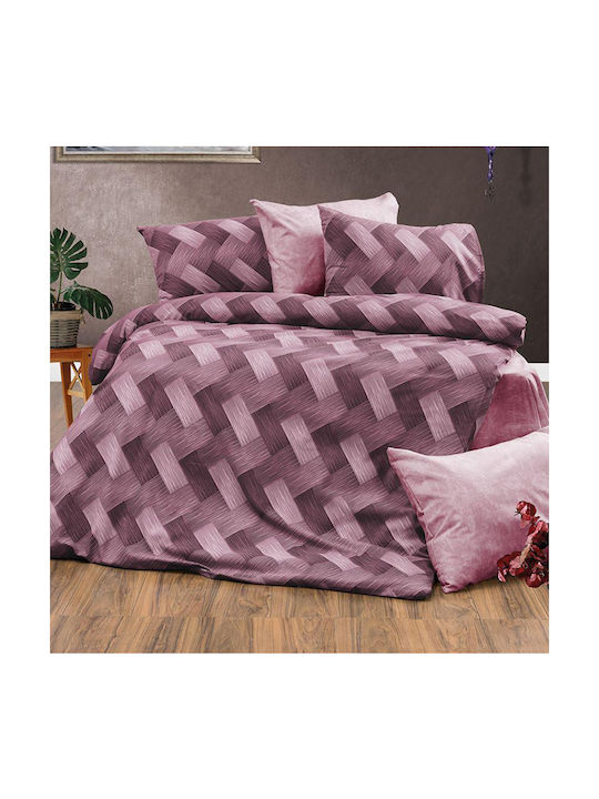 Dimcol Alcmene Pillowcase with Envelope Cover 453 Mauve 50x70cm.