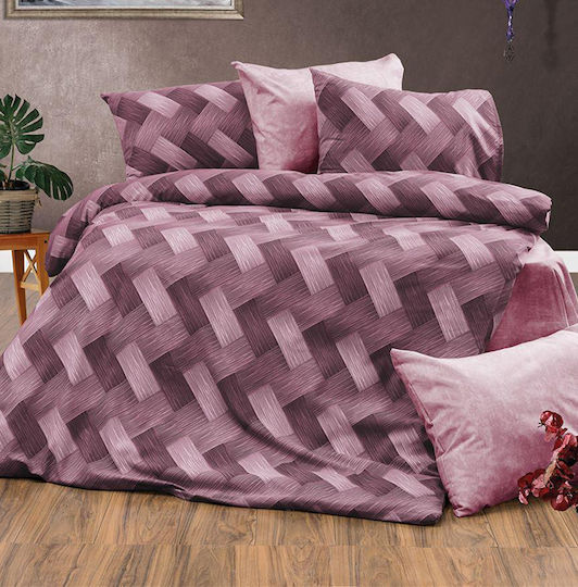 Dimcol Алкмини Калъфка за Възглавница с корица за плик 453 Mauve 50x70см.