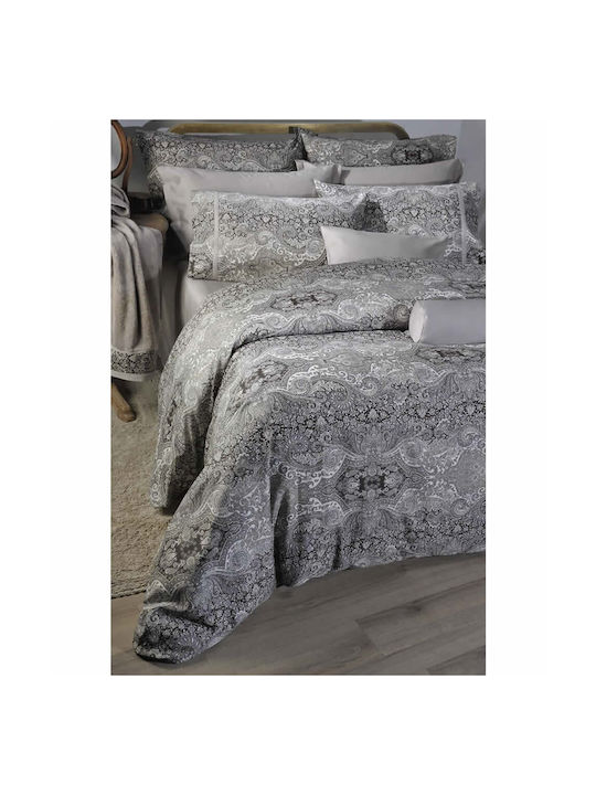 Down Town Home 834 Kissenbezug-Set Oxford Bombay Brown 52x75cm.