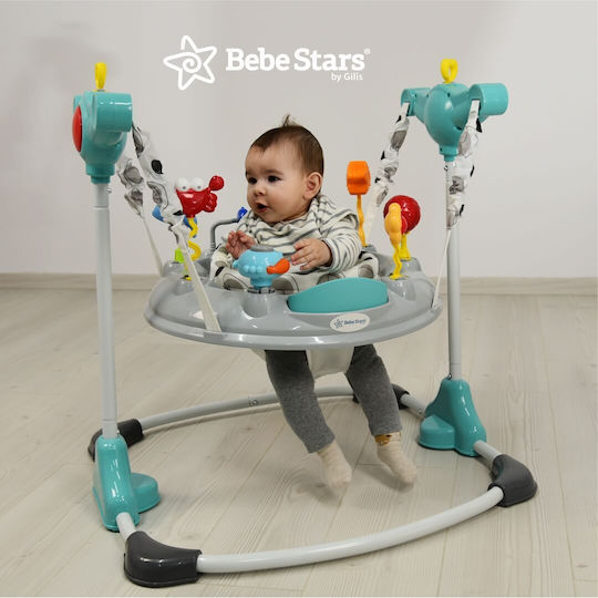 Bebe Stars Baby Jumper Sea Animals με Ήχους για 6+ Μηνών Steel Grey