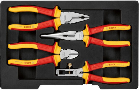 Bosch Pliers set Straight Electrician Length 180mm 4pcs