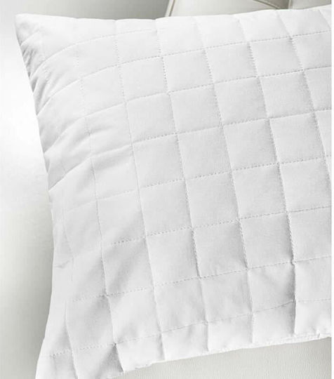 La Luna Luxurious Kissenbezug-Set mit Umschlagumschlag Gesteppt Weiß 50x70cm.